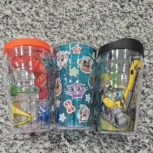 Tervis Kids Tumbler Set with Red, Blue, and Yellow Designs